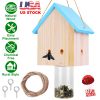Wood Carpenter Bee Trap Outdoor Natural Pine Wood Outdoor Hanging Wooden Bee Trap For Outside Patio Deck Eave Fence