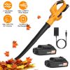 Cordless Leaf Blower Handheld Electric Battery Powered Air Blower Max 124MPH 300CFM with 2 Adjustable Speeds 2Pcs 18V 2000mA Battery and Charger for Y