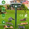 Solar Ultrasonic Animal Repeller PIR Motion Sensor Animal Repellent Chaser IPX4 Waterproof for Farm Garden Yard to Drive Raccoon Squirrel Rat Skunk Ra