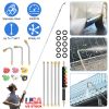 7.54FT Pressure Washer Extension Wand With 1/4" Quick Connect 4000 PSI Pressure 3 Curved Wands 6 Spray Nozzles For Deck Roof Yard Window Wall Fence Cl