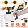 Electric Paint Sprayer HVLP Spray Painting Gun Handheld Painter with Different Spray Patterns 1200ML Detachable Container Flow/Length/Width Adjustable