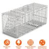 Humane Cat Trap Cage Catch Release Live Animal Rodent Cage Collapsible Galvanized Wire for Raccoons Beavers Groundhogs Foxes Armadillos
