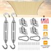 Sun Shade Sail Hardware Kit Stainless Steel Canopy Installation Kit Fixing Accessory for Rectangular Square Shade Sail Installation