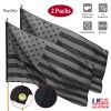 All Black American Flag 3x5FT UV Protection Black US Flag Double Side Printing Fade Resistant Black USA Flag with Brass Grommets