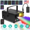 Fog Machine with Disco Ball RGB Lights 600W 6000CFM Smoke Machine with 8 Colorful Lighting Effects Wireless Remote Control for Party Wedding Stage Hal