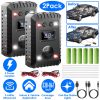 2 Pack Under Hood Ultrasonic Rodent Repeller Rodent Chaser for Vehicle Indoor Mouse Wildcat Control with 3 Power Supplies Strobe Light Alarm Sound for