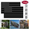 All Black American Flag 3x5FT UV Protection Black US Flag Double Side Printing Fade Resistant Black USA Flag with Brass Grommets