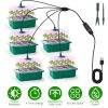 5Packs Seed Starter Tray With Grow Light Humidity Dome Germination Kit with 5-Level Brightness 4 Timers for Indoor Greenhouse
