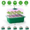 5Packs Seed Starter Tray With Grow Light Humidity Dome Germination Kit with 5-Level Brightness 4 Timers for Indoor Greenhouse