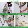 5.9FT Artificial Olive Tree Tall Fake Olive Plant Faux Potted Olive Tree with Lush Olive Branches and Fruits with Black Planter Pot for Modern Home Of