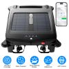Solar Powered Robotic Pool Skimmer Automatic Swimming Pool Surface Cleaner with 2 Cleaning Modes Dual Charging Methods IPX7 Waterproof 1937sq.ft Cover