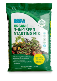 Back to the Roots Natural and Organic 3-in-1 Seed Starting Mix, Premium Blend Soil, 12 Quart Value Size, New & Improved Blend