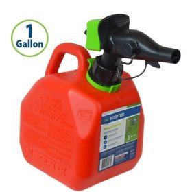 Scepter 1 Gallon Capacity SmartControl Gas Can, FR1G101, Red Fuel Container