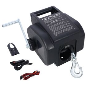 12v Trailer Winch,Reversible Electric Winch, for Boats up to 5000 lbs, Galvanized Wire Rope, Rapid Mount, Handheld Remote