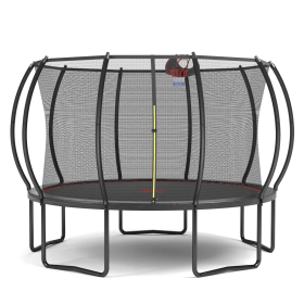 YC 12FT trampoline Pumpkin- Black Red