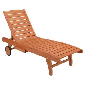 183*58*36.5cm Outdoor Garden Fir With Wheels And Drawers Two-Speed Adjustment Garden Wooden Bed Burlywood