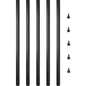 VEVOR Deck Balusters, 101 Pack Metal Deck Spindles, 32"x0.8" Staircase Baluster with Screws, Aluminum Alloy Deck Railing for Wood and Composite D