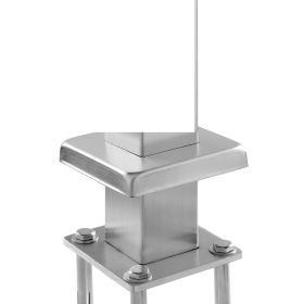 VEVOR Cable Railing Post Level Deck Stair Post 42 x 1.97 x 1.97" Cable Handrail Post Stainless Steel Wire Drawing Deck Railing Pre-Drilled Picket