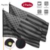 All Black American Flag 3x5FT UV Protection Black US Flag Double Side Printing Fade Resistant Black USA Flag with Brass Grommets