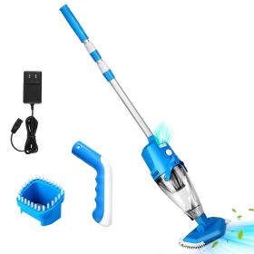 21GPM Cordless Pool Vacuum With Telescopic Pole Rechargeable Swimming Pool Cleaner with 1.8L Debris Chamber 90Mins Battery Life for In-ground Above-gr