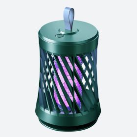 Rechargeable Mosquito Killer Lamp Bug Zapper with Night Light Strap Mosquito Catcher with Max 10594 Cubic Feet Range UV Light for Indoor Outdoor (Option: Green)