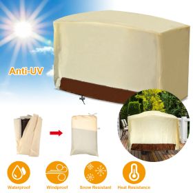 210D Waterproof Outdoor BBQ Grill Cover Windproof Dustproof Patio Gas Grill Oven Protector Oxford Cloth Garden (Option: 64In)