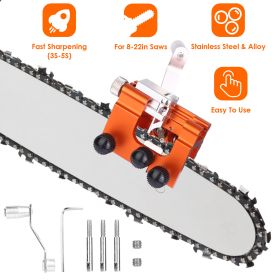 Chainsaw Chain Sharpening Jig Universal Chainsaw Sharpener Kit Hand Crank Chain Sharpener for Electric Saw for Lumberjack Garden Worker (Option: S)
