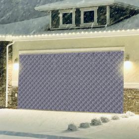 16*7FT Magnetic Thermal Insulated Garage Door Curtain for Winter Two-Car Garage Screen with Magnetic Closure 8 Roll Up Buckle Straps for Two Cars Weat (Option: 16_7FT_Grey)