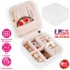 Mini Jewelry Storage Box Portable Ring Earring Necklace Storage Travel Case PU Leather Jewelry Organizer Gift