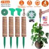 4Pcs Coco Coir Extendable Moss Pole for Climbing Plants Plant Support with 10 Labels 6.6Feet Jute Rope 6.6 Feet Fasten Strap 65.6 Feet Twist Tie Indoo