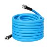 25FT/50FT 5/8" Non-Expanding Flexible Garden Hose Heavy Duty PVC Water Hose Leak-Resistant Kink-Free All-weather Burst 500PSI