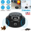 360° Ultrasonic Mice Repellent Indoor Rodent Repeller Rat Squirrel Rodent Chaser with 3 Modes 2 Strobe Lights for Kitchen Warehouse