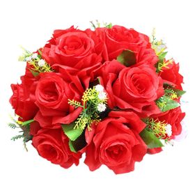 Gold/ Silver Flowers Vases Candle Rack Stand Holders Wedding Decor Road Lead Floral Bouquet Party Props Table Centerpiece Pillar (Color: Red, Ships From: China)