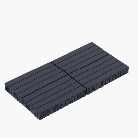 11.81"x11.81"x0.79"Grey & Brown Colors - Stylish Interlocking Flooring (Color: Grey)