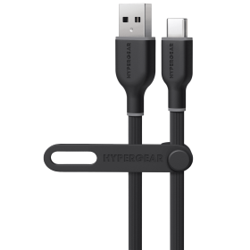 HyperGear Flexi PRO USB to USB-C Cable 4ft (Color: Black)