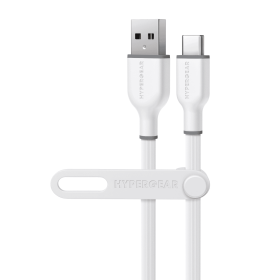 HyperGear Flexi PRO USB to USB-C Cable 4ft (Color: White)