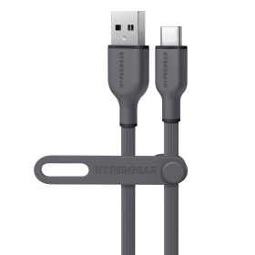 HyperGear Flexi PRO USB to USB-C Cable 4ft (Color: Gray)
