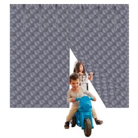 8*7FT Magnetic Thermal Insulated Garage Door Curtain for Winter Singe-Car Garage Screen with Magnetic Closure 6 Roll Up Buckle Straps for One Cars Wea (Option: 8_7FT_Grey)