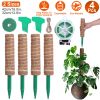 4Pcs Coco Coir Extendable Moss Pole for Climbing Plants Plant Support with 10 Labels 6.6Feet Jute Rope 6.6 Feet Fasten Strap 65.6 Feet Twist Tie Indoo